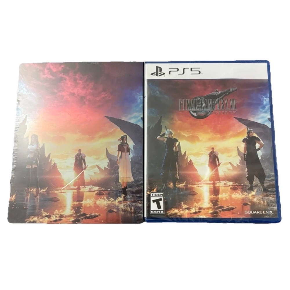 Final Fantasy VII 7 Rebirth Game & Rebirth Steelbook Case For Sony PS5 Sealed